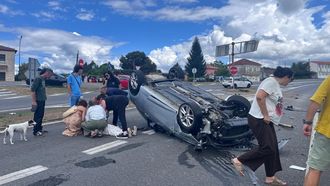 Accidente en el cruce de Queir�s, en Coir�s