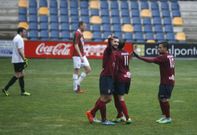 Carnero celebra su duod�cimo gol en liga el pasado domingo ante el Racing Vilalb�s. 