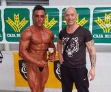 Luis Pablo, a la izquierda, con su entrenador, Alejandro Caride