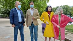 Gonzalo Caballero con el alcalde Bugallo este s�bado en Santiago