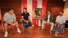 De izquierda a derecha, Pablo Fraga, Francisco Cajoto, Javier Arias y Daniel Garca durante la presentacin de la Festa Normanda
