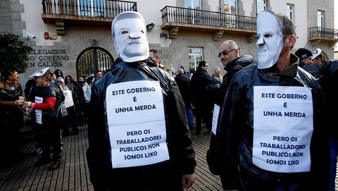 Manifestaci�n de funcionarios en A Coru�a