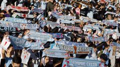 Aficionados del Celta, en un partido de esta temporada en Bala�dos.