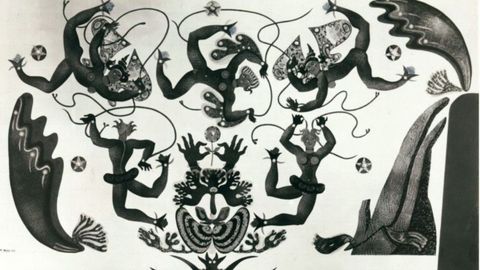 El mural �Armon�a pl�stica�, que Maruja Mallo pint� en el cine Los �ngeles en 1945,  destruido en los a�os ochenta