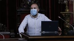 P�rez J�come este viernes en el ayuntamiento de Ourense, donde asisti� a una reunion con representantes de la hosteler�a local