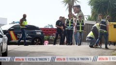 Agentes de la Policía Nacional, el martes en el lugar de la pelea
