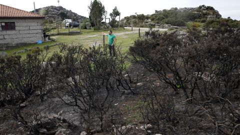 Camilo Rey, camarero de la cafetería del mirador de A Curota, explica cómo vivió los incendios.