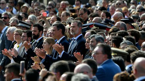 Homenaje a las victimas del 17A en el primer aniversario de los atentados en La Rambla y Cambrils