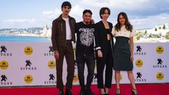 Eneko Sagardoy, Paul Urkijo, Edurne Azkarate e Itziar Itu�o, de la pel�cula �Irati�, ayer en Sitges
