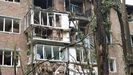Edificio del centro de Kiev destrozado por un ataque ruso
