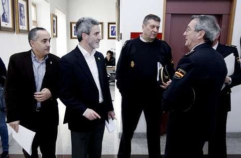 Junta local de seguridad celebrada ayer en Monforte a petici�n del alcalde.