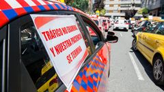 Concentraci�n de autoescuelas en Ourense ante la falta de ex�menes