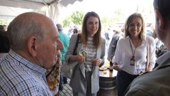 La nueva conselleira de Medio Rural, en el centro, con la diputada Raquel Arias y el alcalde de Pant�n