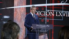 Alfonso Rueda, presidente de la Xunta, durante su�discurso