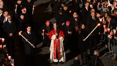 El papa Le�n XIV en el via crucis