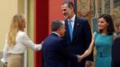  Los reyes Felipe VI y Letizia, en la reuni�n anual con los miembros de los patronatos de la Fundaci�n Princesa de Asturias, en el palacio de El Pardo en Madrid