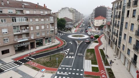 Nueva imagen de la N-525 a su paso por Xinzo de Limia