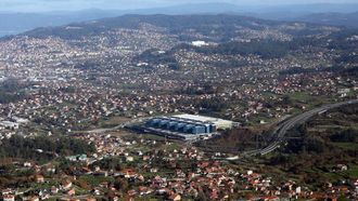 Vista de parte del territorio de la parroquia de Beade con el �lvaro Cunqueiro.