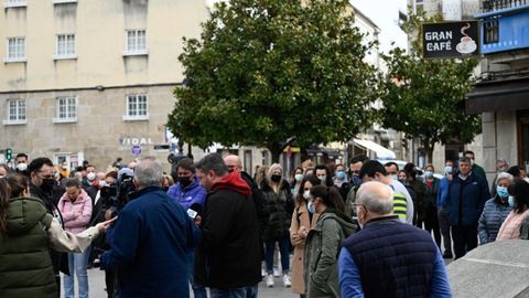 Protesta hosteleros de Xinzo de Limia