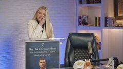 Erika Kirk, durante su primera intervencin tras el asesinato de su marido