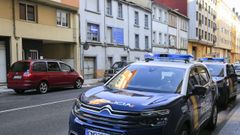 Polic�a Nacional en la avenida Adolfo Su�rez de Lugo