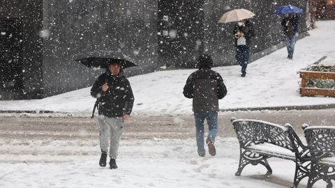 Una fuerte nevada ha cubierto este mi�rcoles de madrugada Salamanca.