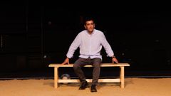 Juan Mayorga (Madrid, 1965), este martes en el teatro.