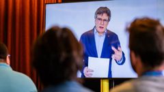 Carles Puigdemont clausur desde la distancia el acto organizado por la fundacin Fundem la Repblica de Junts