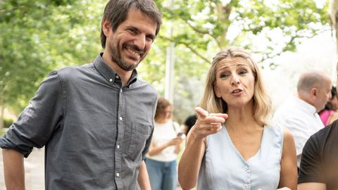 Ernest Urtasun, portavoz de Sumar, y Yolanda Daz, en una foto del pasado junio