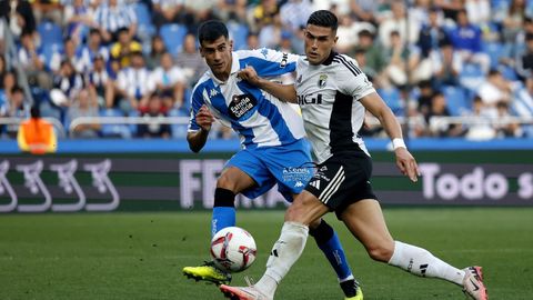 Lance del encuentro de la primera vuelta entre el Dpor y el Burgos celebrado en Riazor