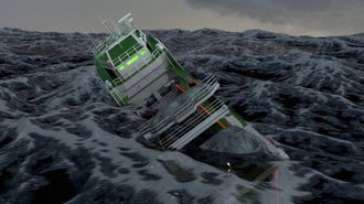 T�cnicos de la Ciaim recrearon con im�genes como esta el naufragio del Villa de Pitanxo