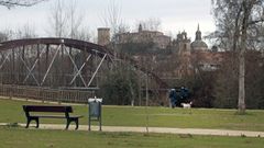 Vista del conjunto monumental desde el parque de ahora se denomina de Covas