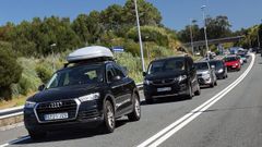 El colapso de la v�a r�pida cuando al pasar de dos carriles a uno es una constante en verano