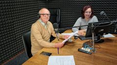 Toni Garca de Serez e Ana Lorenzo nos estudios de Radio Oriental de Montevideo.
