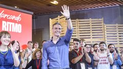 O secretario xeral do PSOE e presidente do Gobierno, Pedro S�nchez, durante a clausura do 27.� Congreso das Xuventudes Socialistas o 31 de maio do 2026
