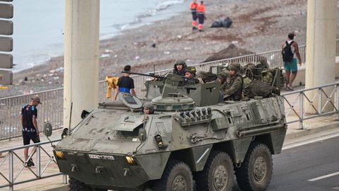 Tanque del Ej�rcito esta ma�ana en Ceuta