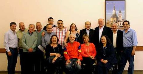 La nueva directiva del Centro Lal�n, Agolada, Silleda de Buenos Aires elegida el pasado domingo. 