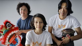 Cibr�n con Vero e Rui, os seus pais.