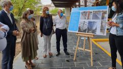 Ethel V�zquez, junto a Francisco Conde (a la izquierda de la imagen), supervis� las obras en la estaci�n de autobuses