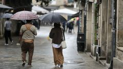 Domingo de paraguas y lluvia en Pontevedra