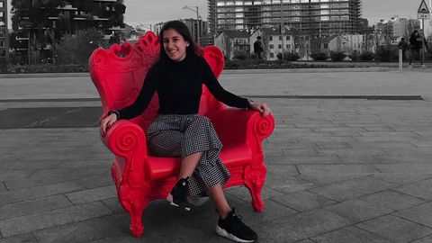 Laura Lage, en una imagen tomada en Mil�n, donde curs� el cuarto a�o de la carrera con una beca Erasmus