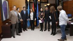 Im�genes de la reuni�n de Podemos Asturias y el Gobierno regional durante la negociaci�n de los Presupuestos de 2019