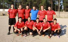 Plantel del Nebra que el domingo cay� en casa ante el Carreira. 