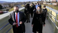 Lara M�ndez y Tino Saqu�s durante la inauguraci�n de la Tanxurela