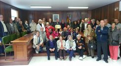 Los excursionistas de Malpica de Tajo fueron recibidos por parte del equipo de gobierno local.