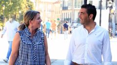 Luisa Pi�eiro y Luis L�pez, este jueves en las calles de Pontevedra