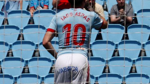 Abanca figuraba hasta ahora en la parte trasera del pantaln de la equipacin del Celta