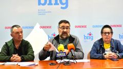 Xos� Manuel Puga, Bernardo Varela y Mar�a Xos� Mangana.