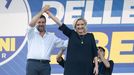 El lder del partido ultraderechista italiano Liga, Matteo Salvini, y la lder del ultraderechista francs Agrupacin Nacional, Marine Le Pen