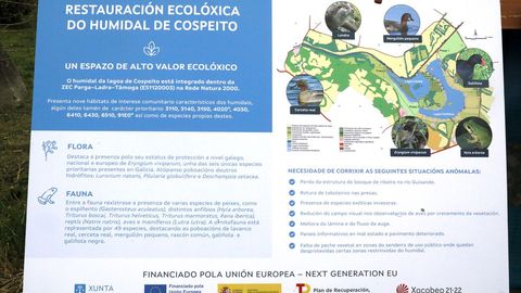 La conselleira y las autoridades presentaron el plan de conservacin de la laguna de Cospeito